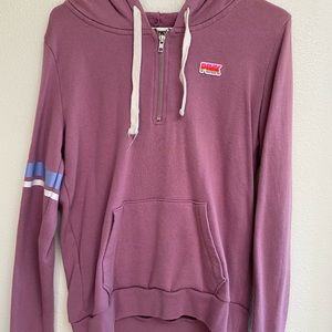 PINK pink/purple quarter zipup hoodie